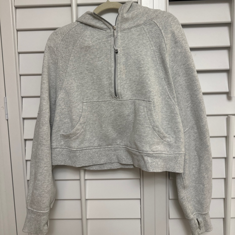 Lululemon Scuba Oversized Half-Zip Hoodie, Gray, XS/S
